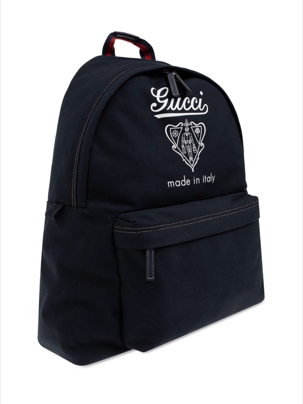 New Gucci men medium canvas travel backpack